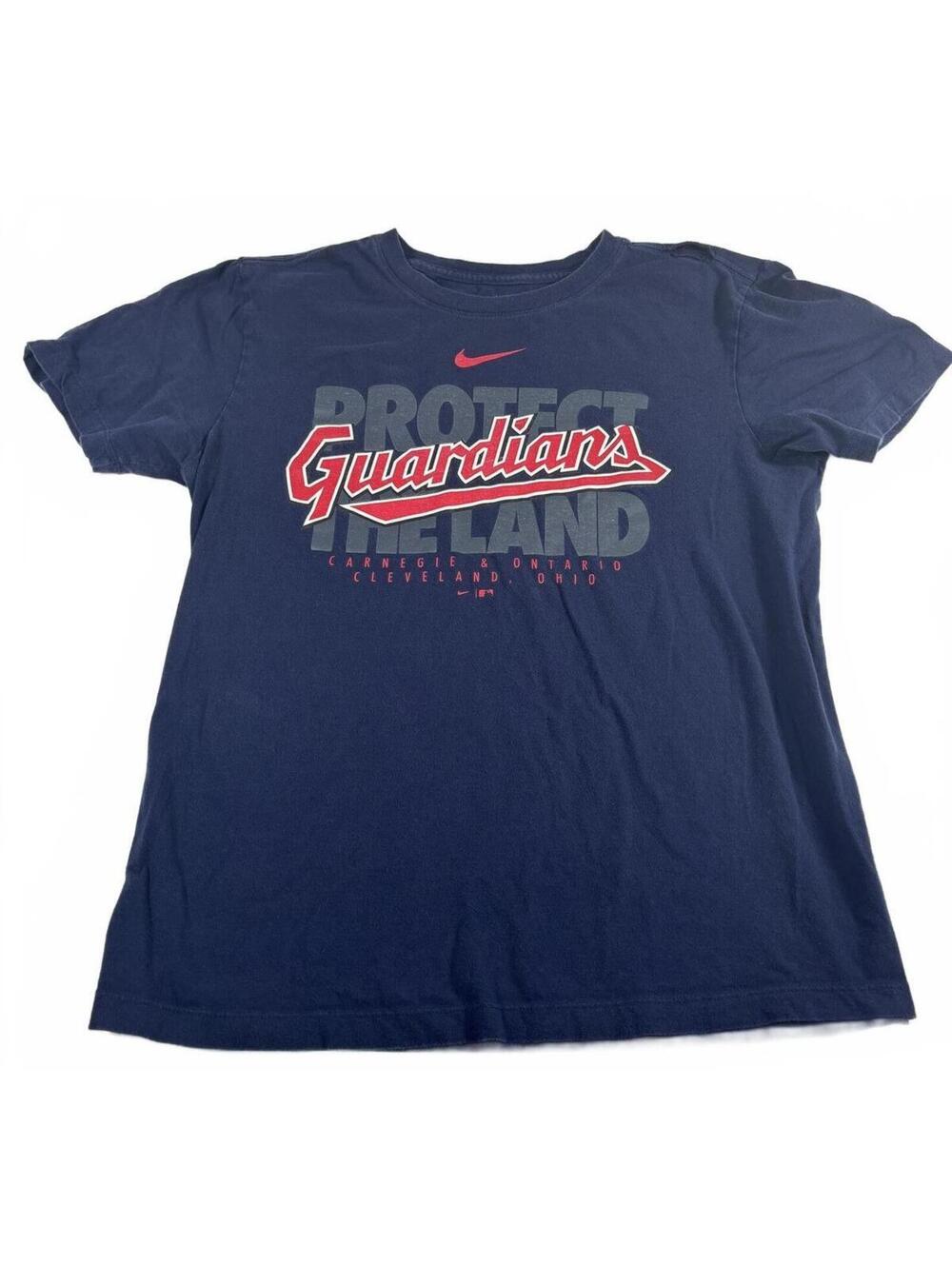 Nike Cleveland Guardians Baseball "Protect The Land" Men's T-Shirt Size M